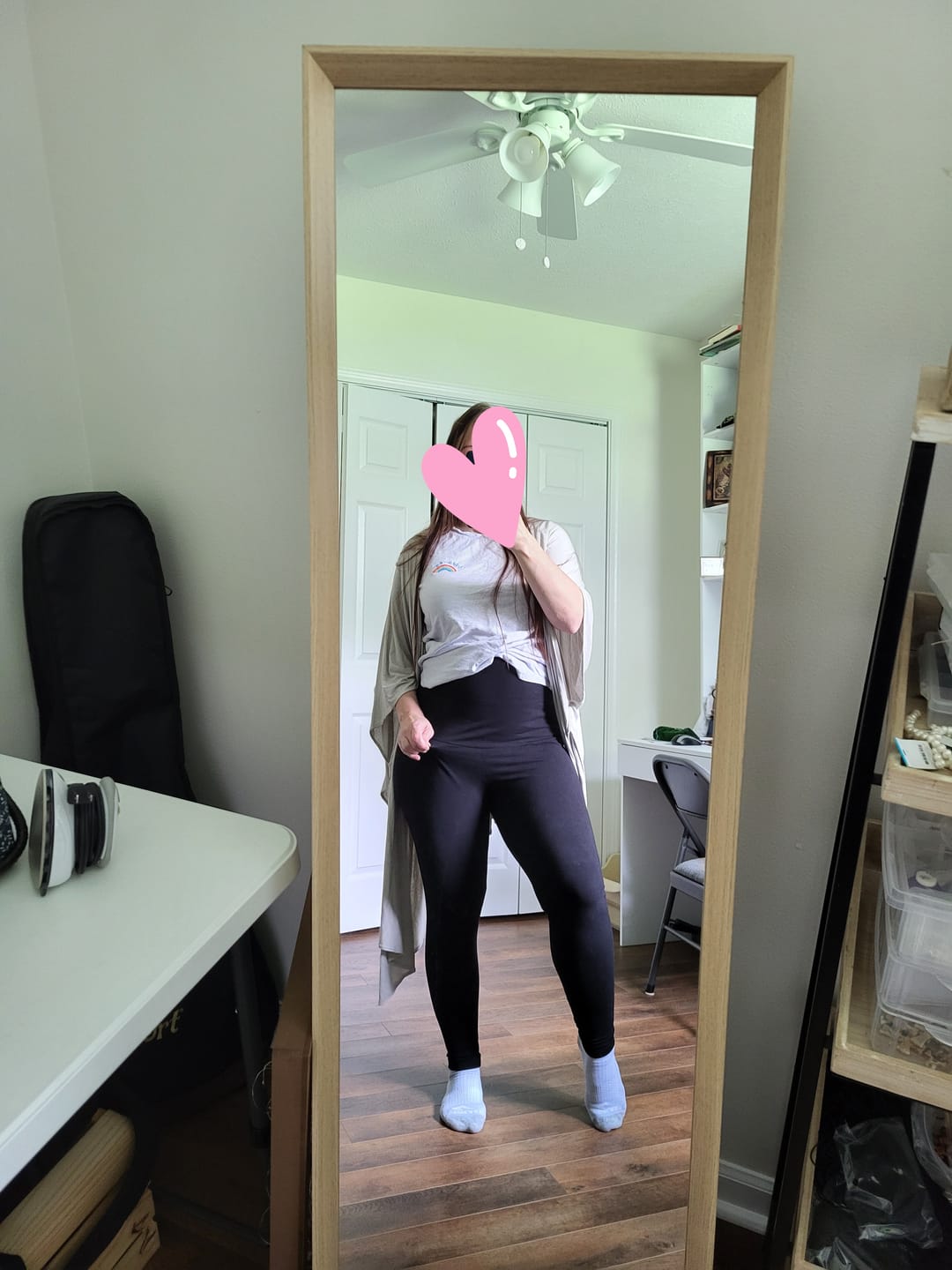 Customer photo review of Deluxe Bamboo/Cotton Maternity Legging - Black