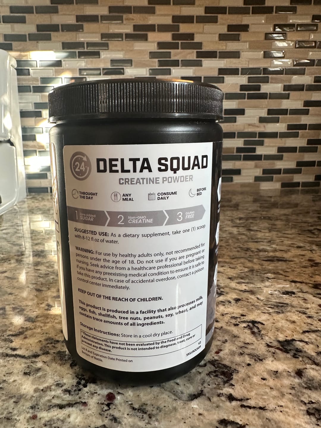 Customer photo review of Creatine Powder (DELTA SQUAD)