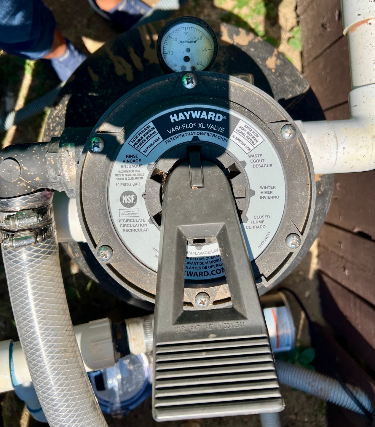 Customer photo review of Hayward Vari-Flo XL Valve Position Label EN/FR/SP | SPX0714G