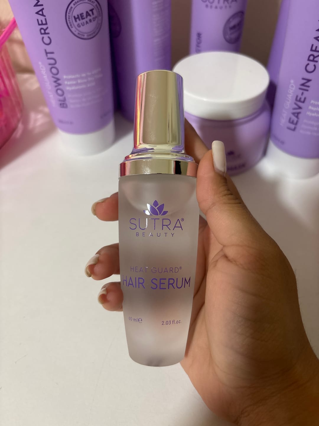 Customer photo review of Heat Guard Hair Serum