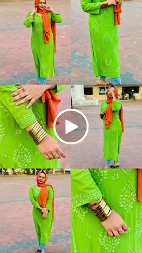 Customer video review of Hoor Olive Viscose Georgette Kurta