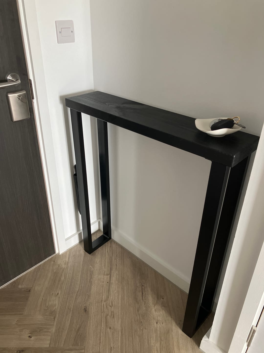 Customer photo review of Black Rustic Console Table  | 20cm Depth