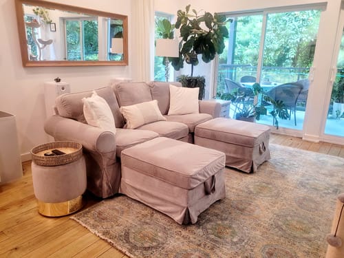 Customer photo review of Uppland Ottoman Cover, footstool Cover