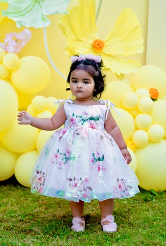 Customer photo review of Girls Cute Christening Dresses Flower Girl Wedding Princess Dresses
