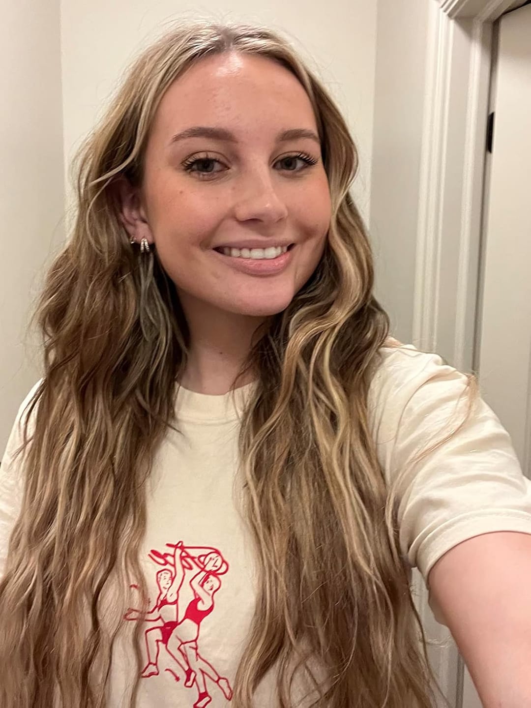 Customer photo review of Flat Weft Hair Extensions Virgin Hair Balayage Brown Mix Blonde #4/27/4