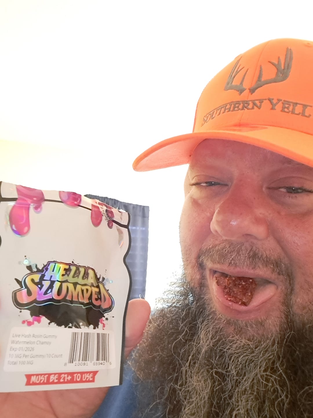 Customer photo review of Live Hash Rosin Watermelon Chamoy Gummies