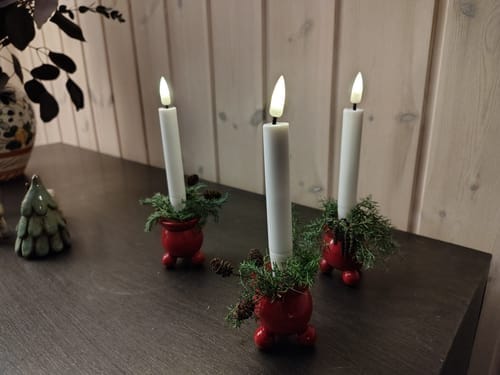 Customer photo review of Juletræslys belagt med stearin 6 stk