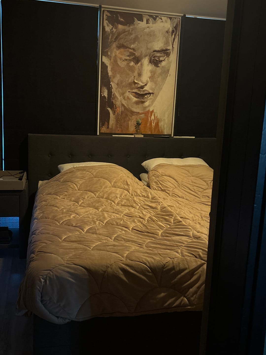 Customer photo review of Dekbed Zonder Overtrek Velvet™ Taupe / Grey