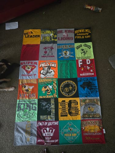Customer photo review of Classic T-Shirt Blanket