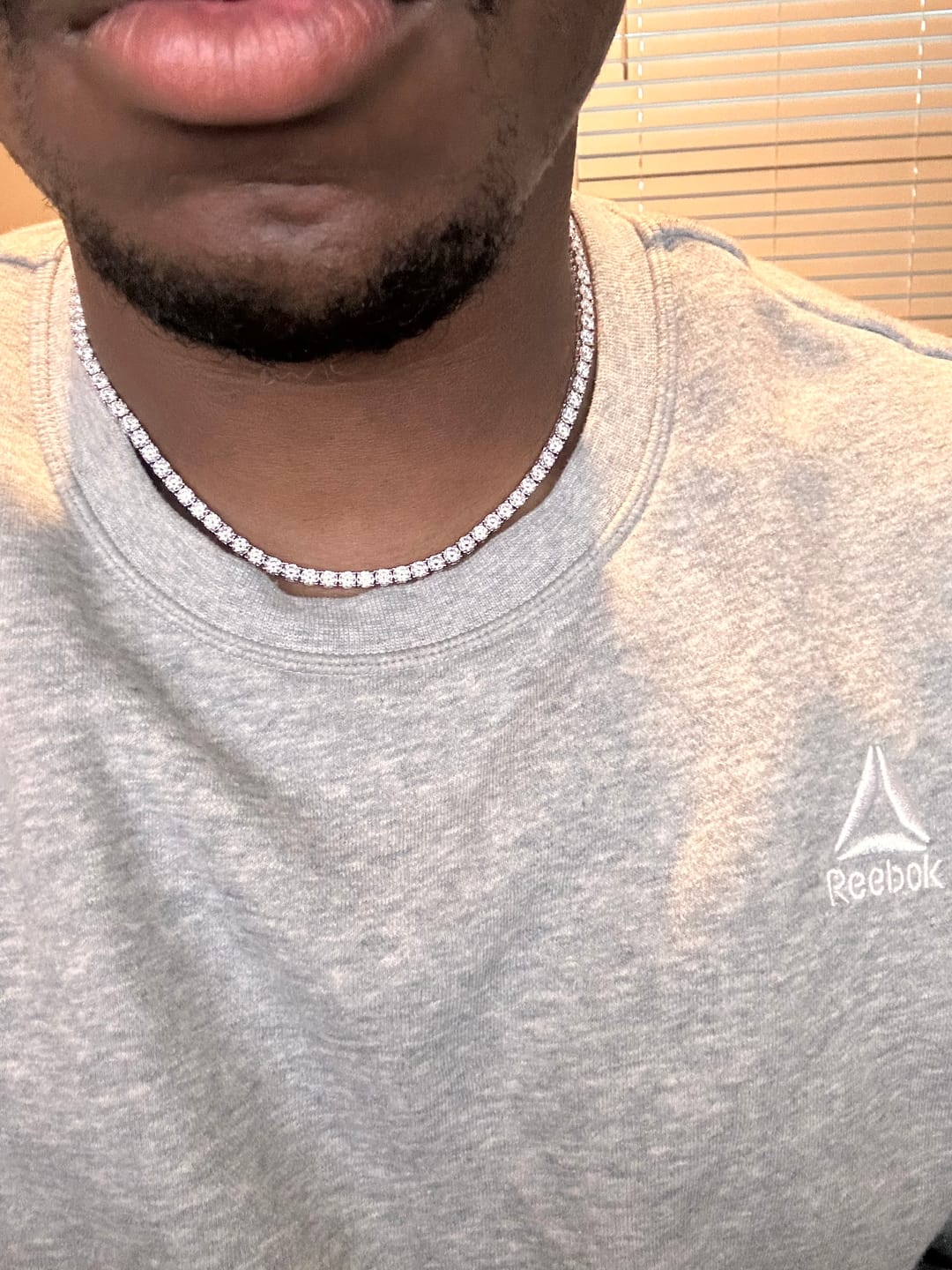 Customer photo review of Moissanite Tennis Chain 14K Gold (ALL SIZES)
