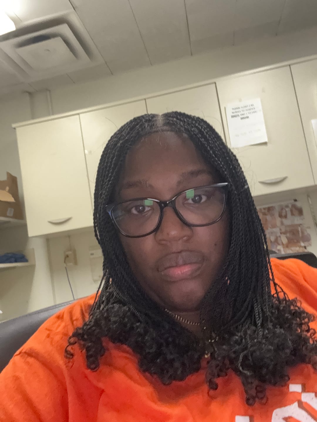 Customer photo review of Tina - Senegalese Mini Twist Braided Wig 14" Full Hand-tied Swiss HD Lace With Curly Ends - Human Baby Hair