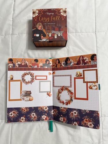 Customer photo review of Cozy Fall Pre-cut PET + Washi Box
