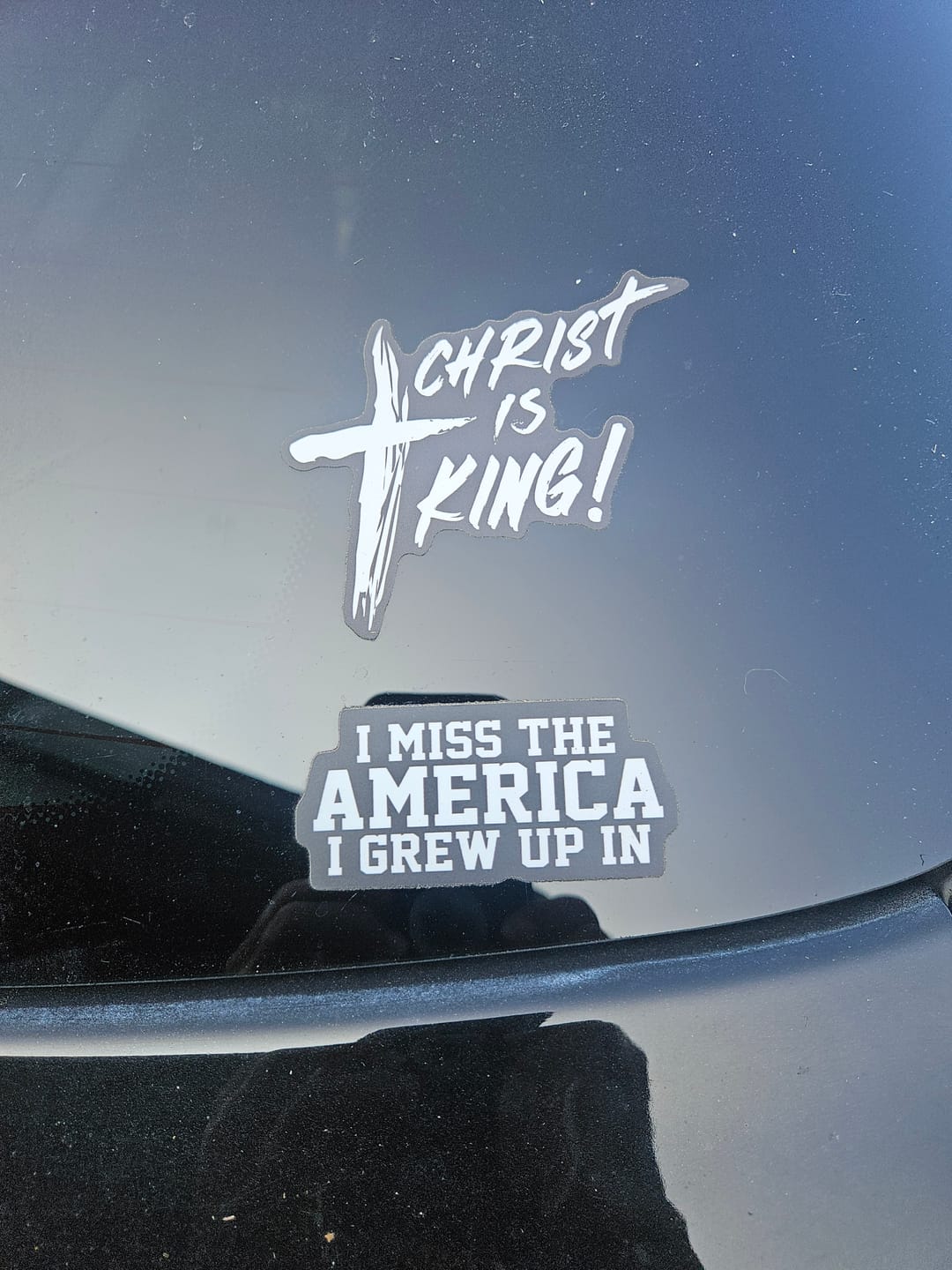 Customer photo review of Christ is King Premium Decal