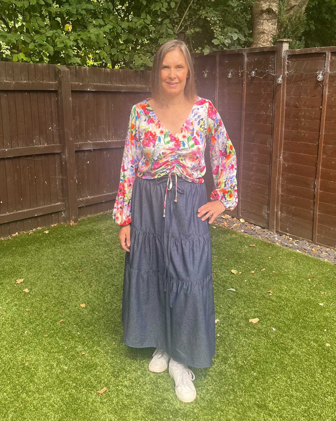 Customer photo review of Lightweight 4oz Washed Denim Fabric