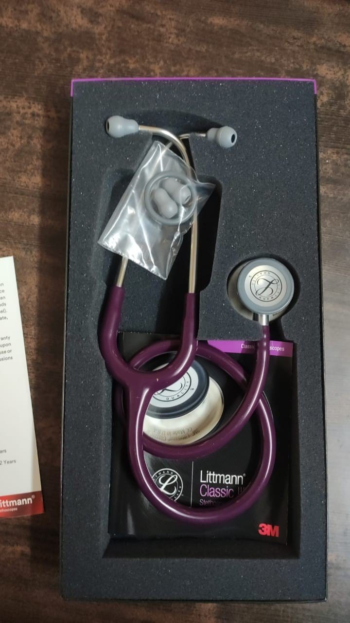 Customer photo review of Littmann Classic III Monitoring Stethoscope: Plum 5831