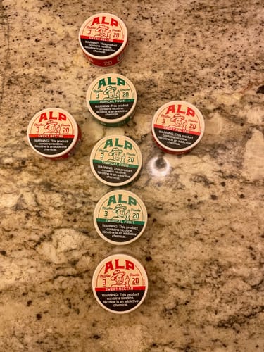 Customer photo review of Tropical Fruit Nicotine Pouches