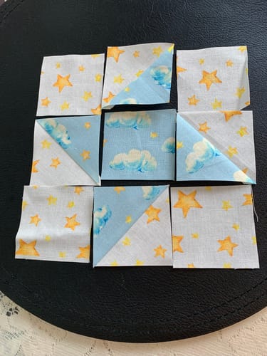 Customer photo review of Vintage Watercolor Stars Fabric