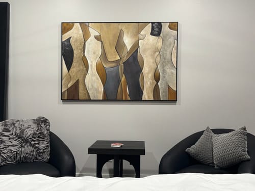 Customer photo review of Abstract Canvas Art #AB526