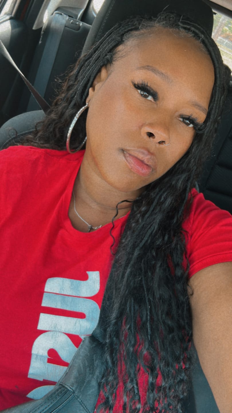 Customer photo review of Pre-looped Crochet Boho Locs with Human Hair Curls