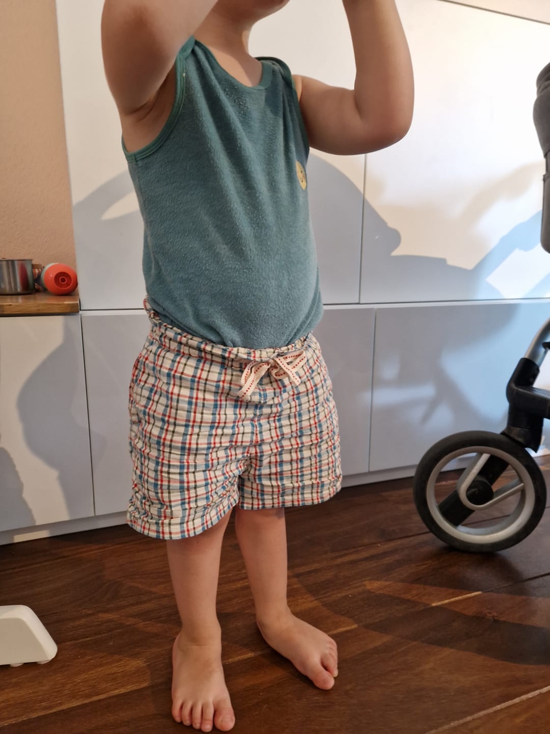 Customer photo review of Checked Seersucker By The Sea Shorts