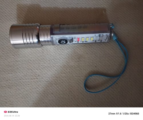 Customer photo review of Lot Imported Coba USB Rechargeable Flashlight