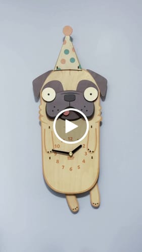 Customer video review of Penny the Pug Pendulum Clock