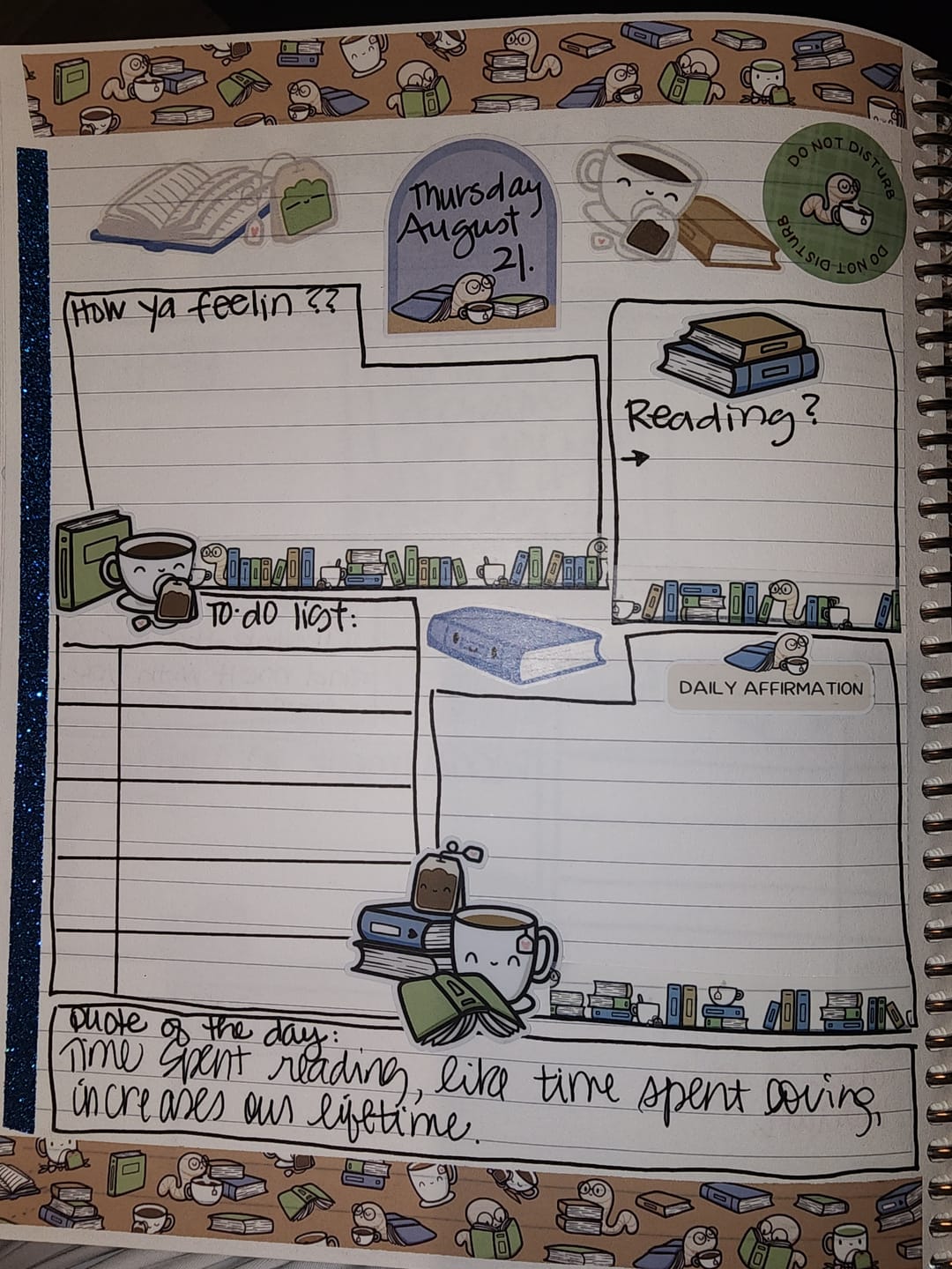 Customer photo review of Cozy Bookworm Variety Sticker Pack