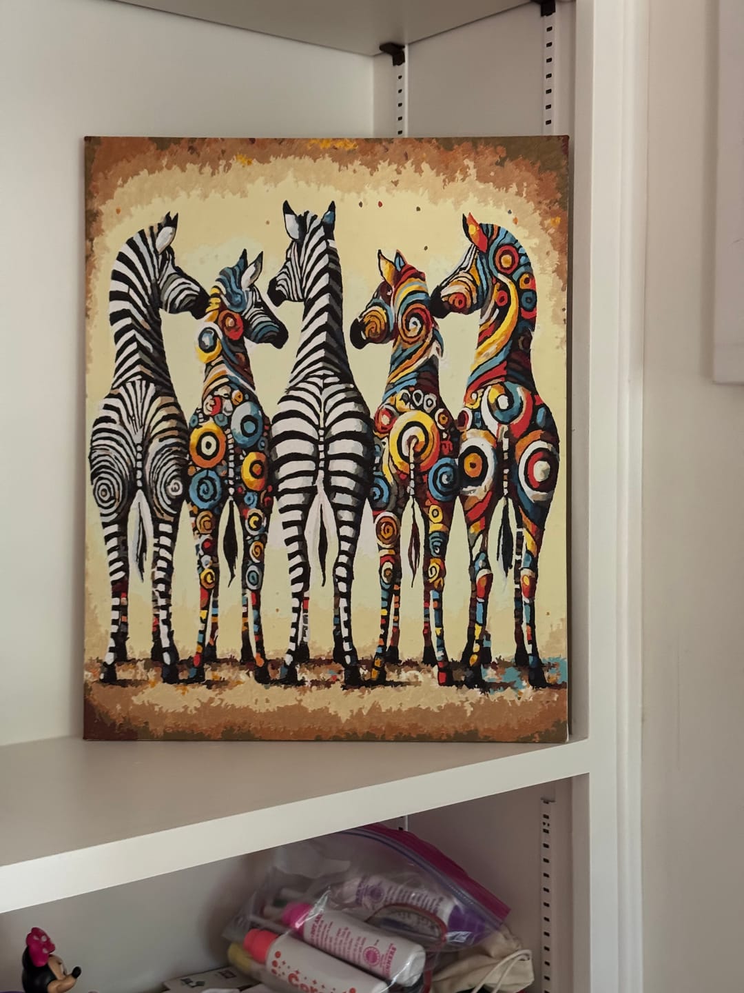 Customer photo review of Paint by Numbers - Abstract Zebras and Patterns