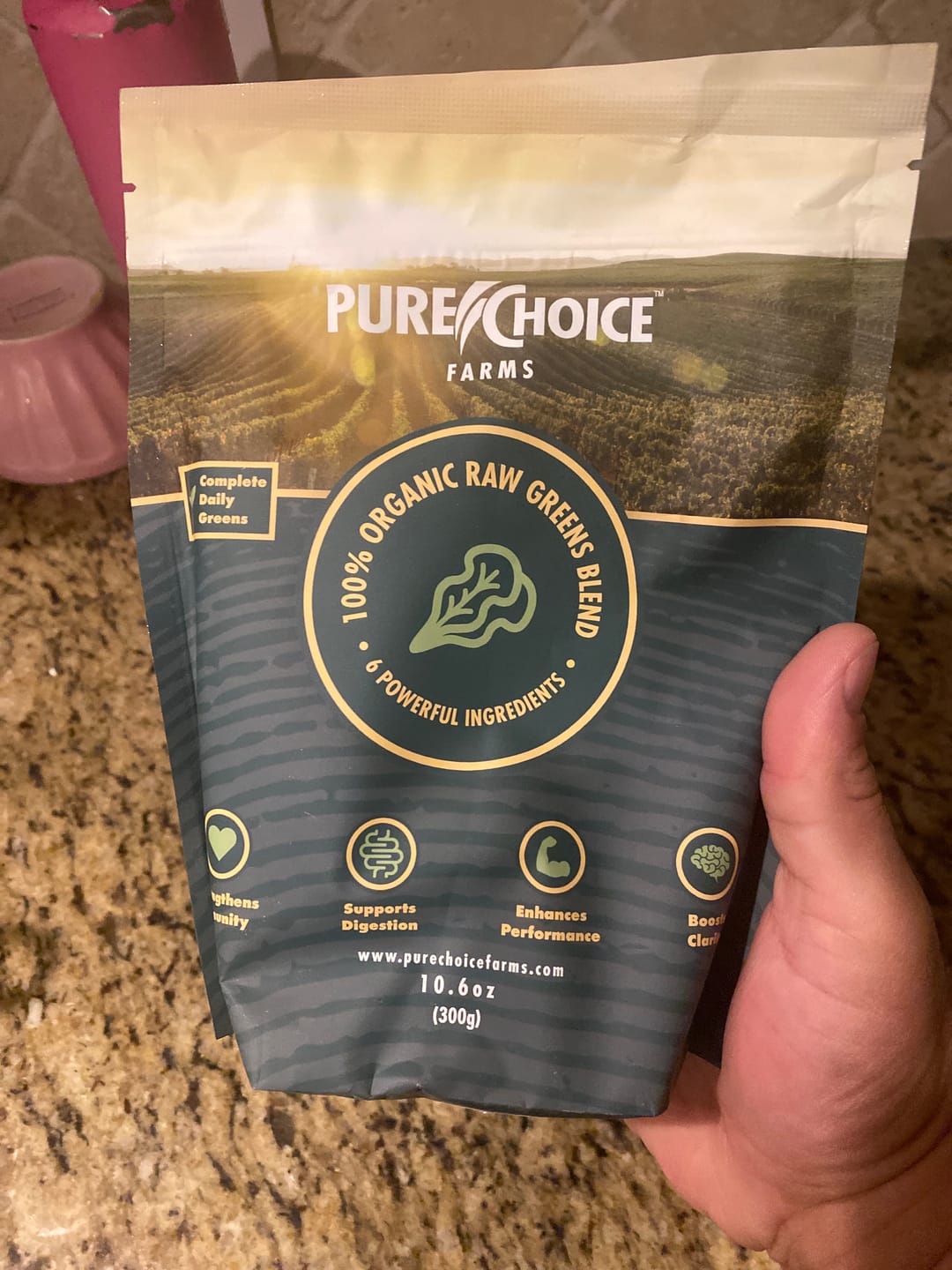 Customer photo review of Organic Powdered Superfood Greens