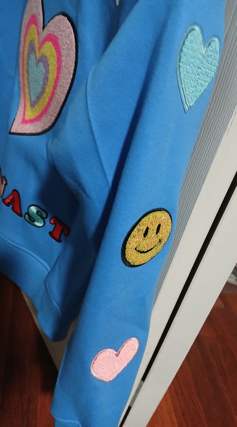 Customer photo review of Design Your Own Patched Zip Hoodie