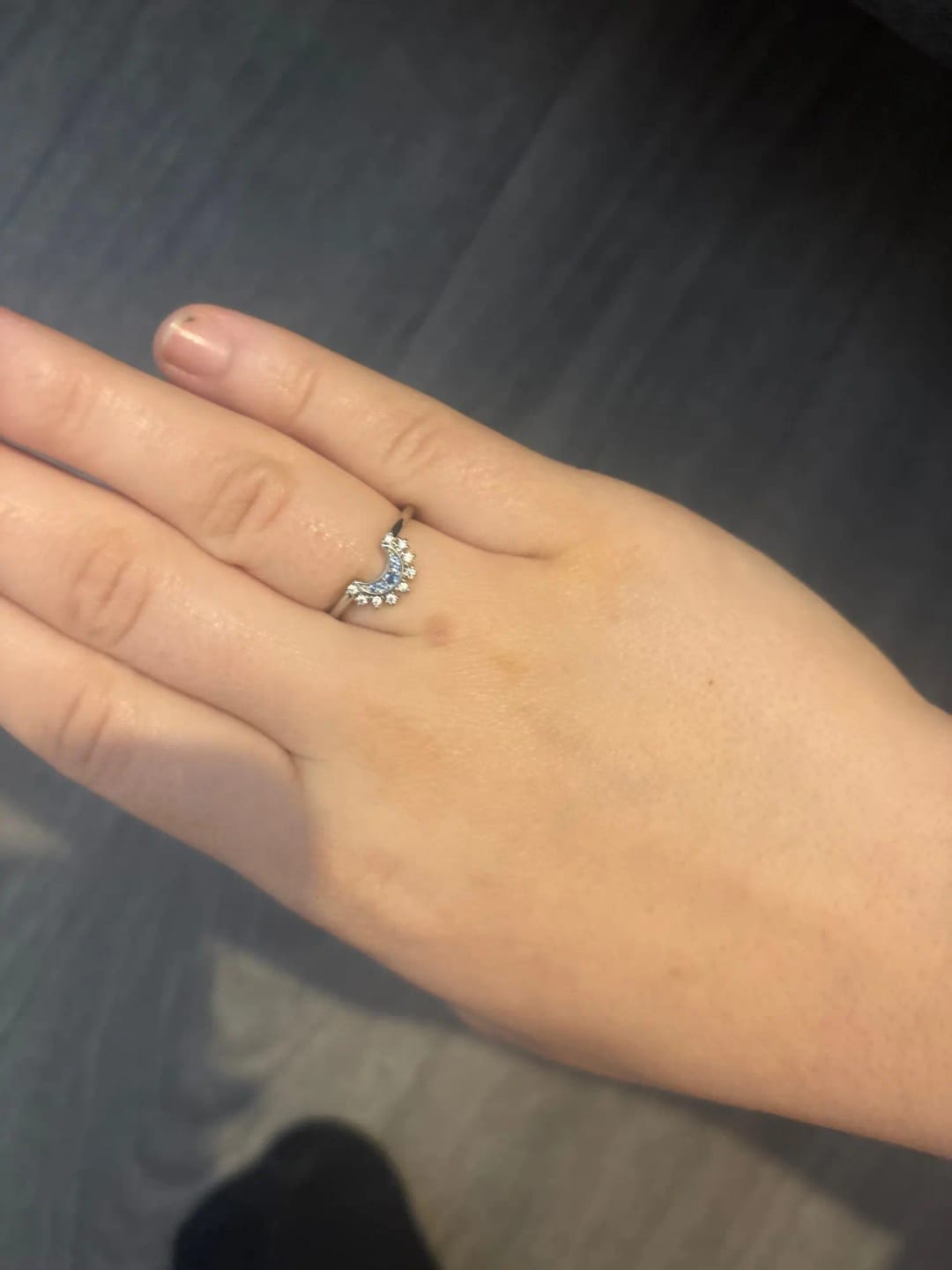 Customer photo review of Brietta Celestial Sun & Moon Ring Set - Hand-Finished 14k Gold-Plated Stackable Jewelry