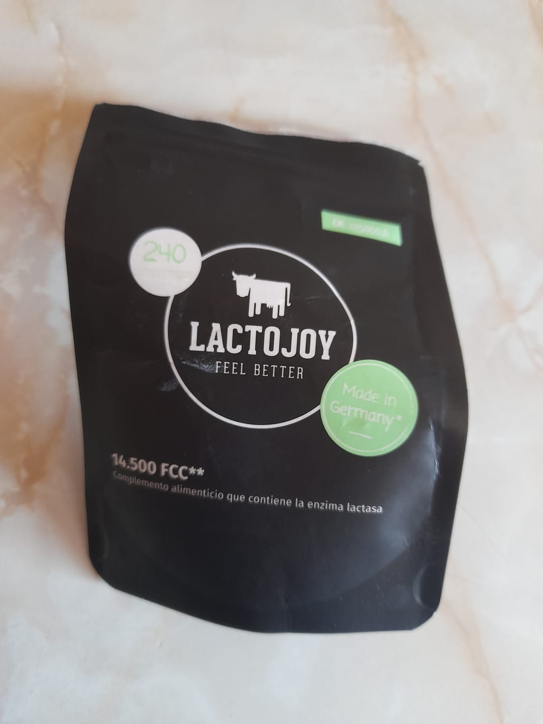 Customer photo review of LactoJoy Lactase Pills - 14.500 FCC - 240 pcs refill bag