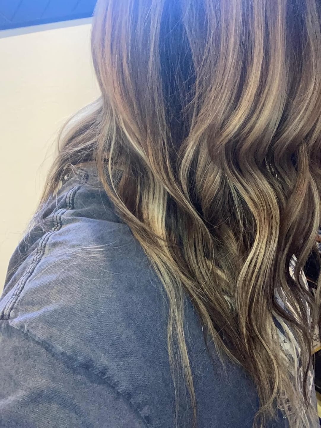 Customer photo review of Flat Weft Hair Extensions Virgin Hair Balayage Brown Mix Blonde #4/27/4