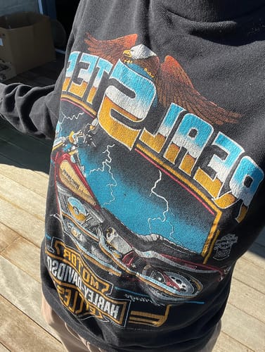 Customer photo review of Vintage Harley Davidson 1988 Sweatshirt (S)