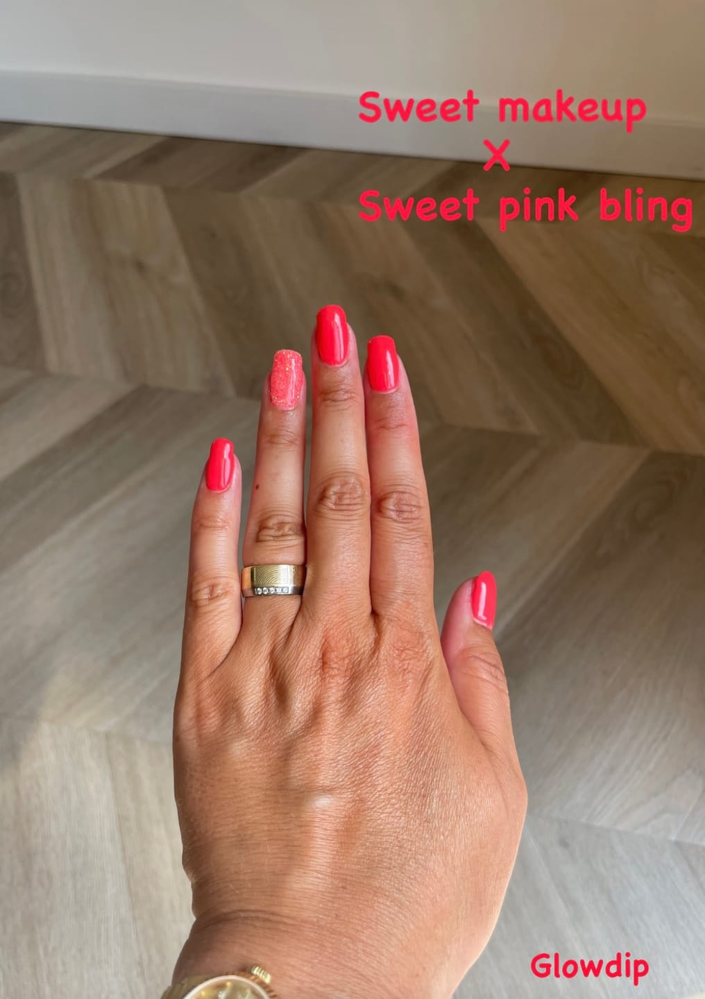 Customer photo review of Sweet Makeup Dipping Powder