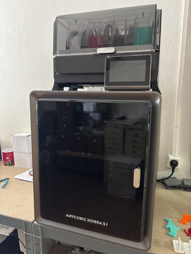 Customer photo review of Anycubic Kobra S1 Combo: 4 impresionantes colores multicolor, secado inteligente durante la impresión, cámara integrada, alta velocidad de 600 mm/s y extrusor antiobstrucciones de hotend de 320 ℃.