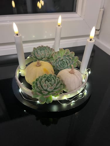 Customer photo review of Juletræslys belagt med stearin 6 stk