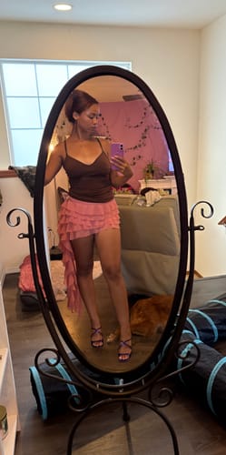 Customer photo review of Sheer Ruffle Skirt