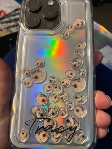 Customer photo review of Shaker Case™ with Custom Charms