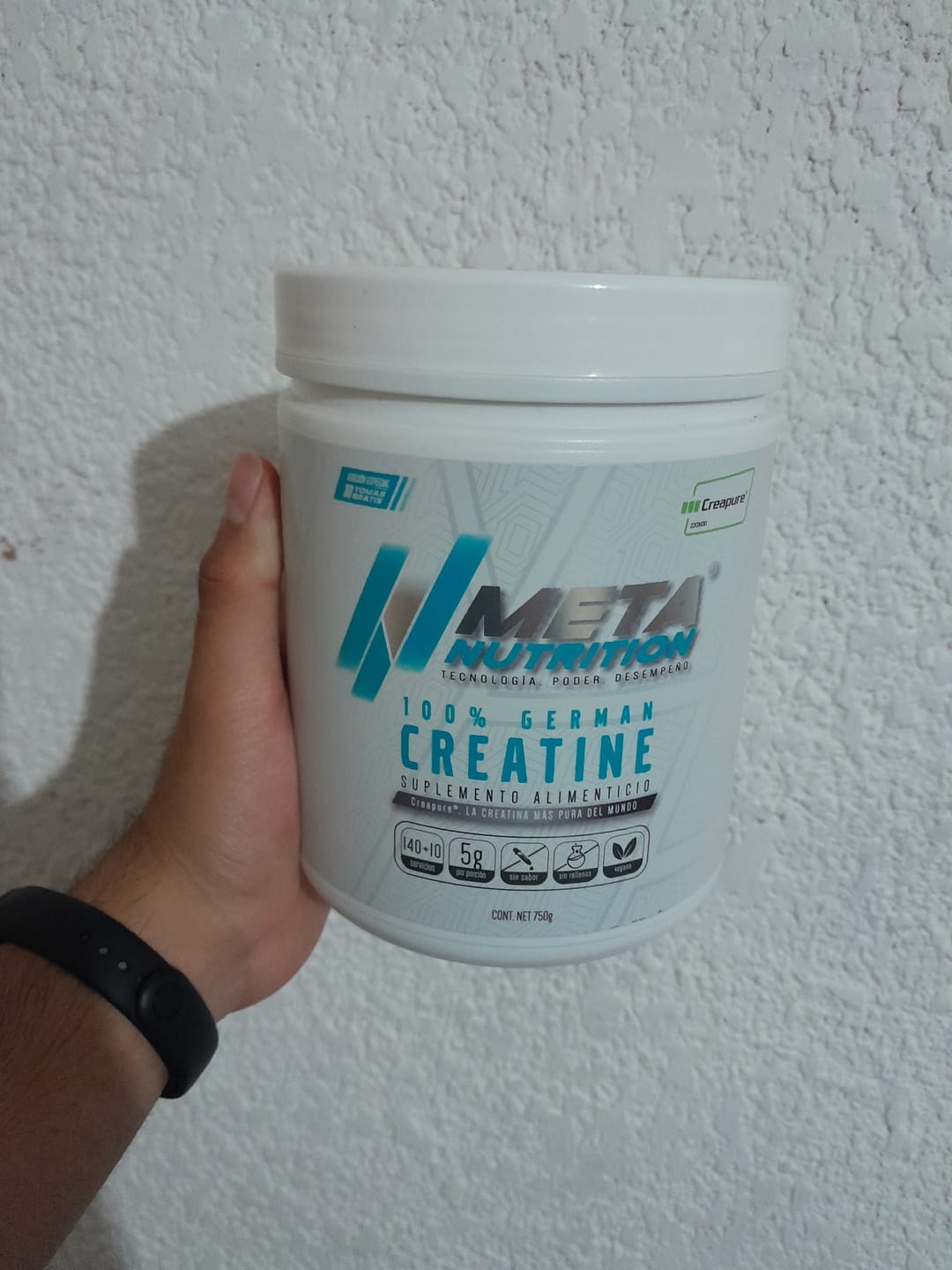 Customer photo review of 100% German Creatine - Made of Creapure®,  140+ 10 servicios GRATIS.