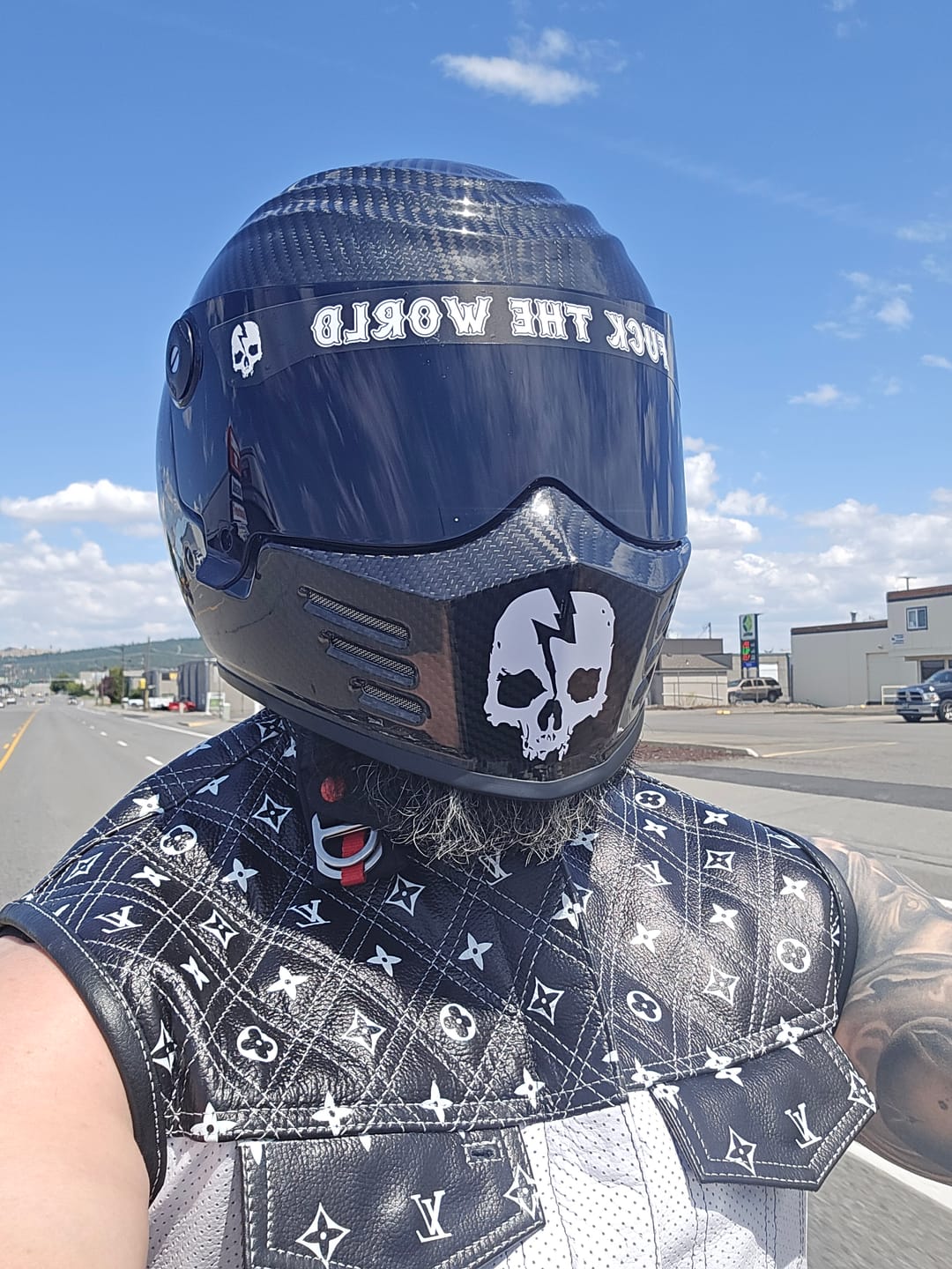Customer photo review of SKULL LOGO DECAL SMALL