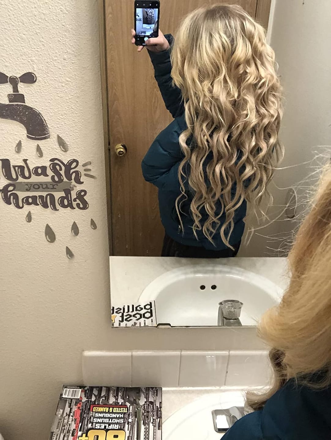 Customer photo review of Virgin Flat Silk Weft Hair Extensions Balayage Brown Mixed Blonde #8/8/613