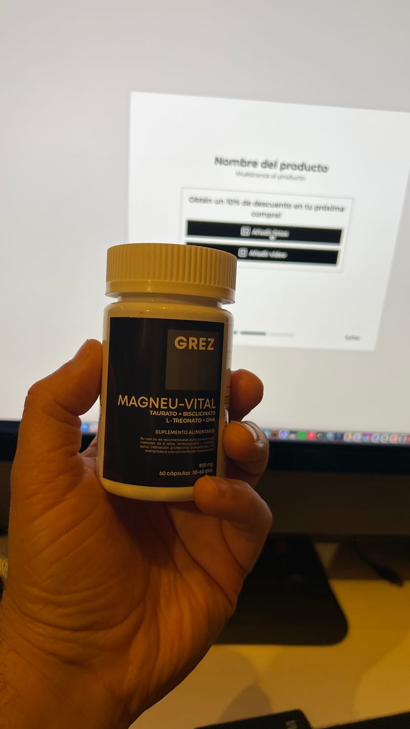 Customer photo review of MAGNEU-VITAL 800mg - Magnesios quelados Taurato / Bisglicinato / L-treonato