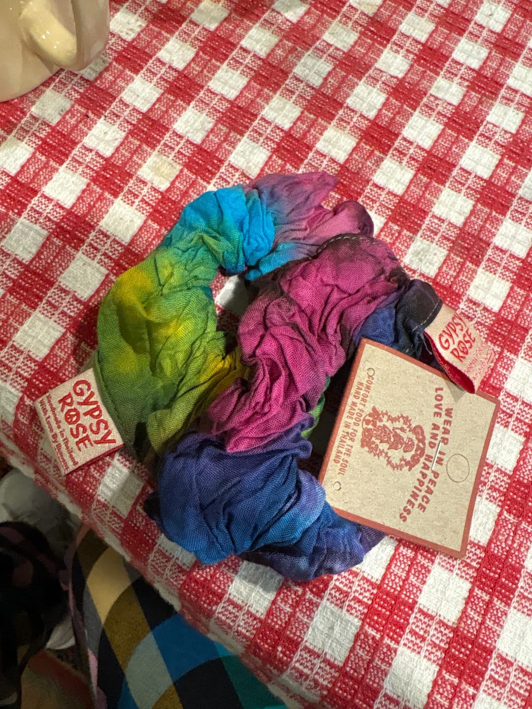 Customer photo review of Tie Dye Scrunchie Hair Tie