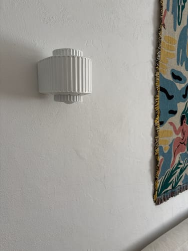 Customer photo review of Nordic Cream Style Layer Ceramic Wall Sconce