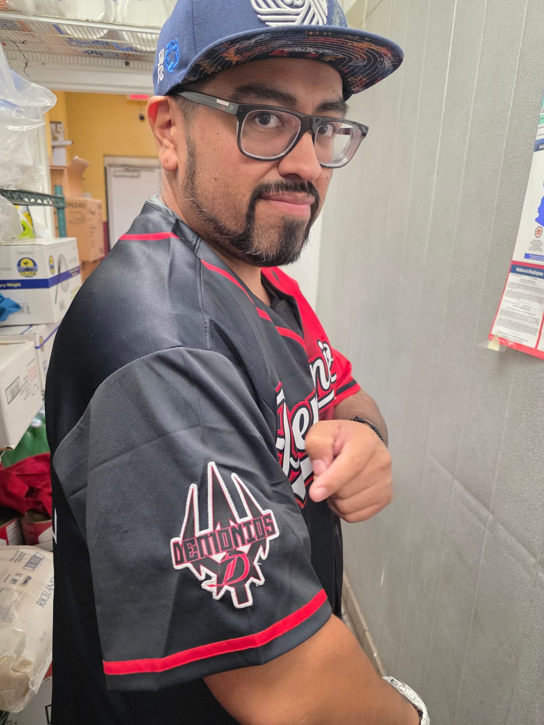 Customer photo review of Custom Red White-Black Gradient Fashion Authentic Baseball Jersey