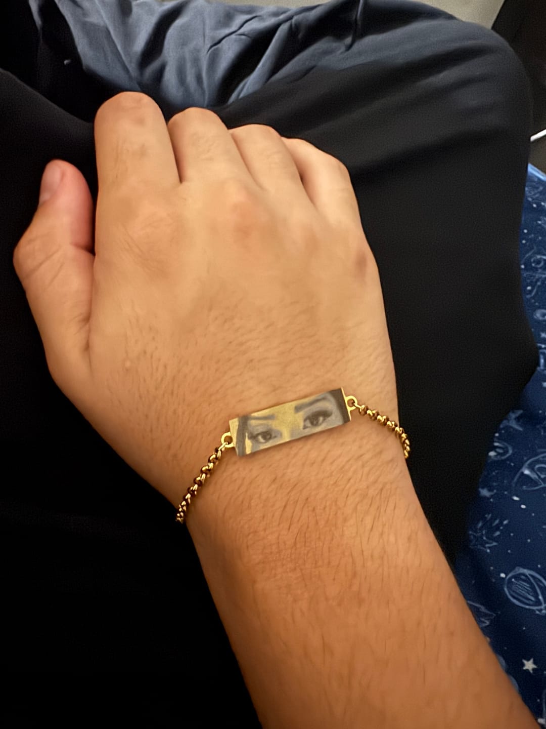Customer photo review of Personalized Eye Photo Bracelet