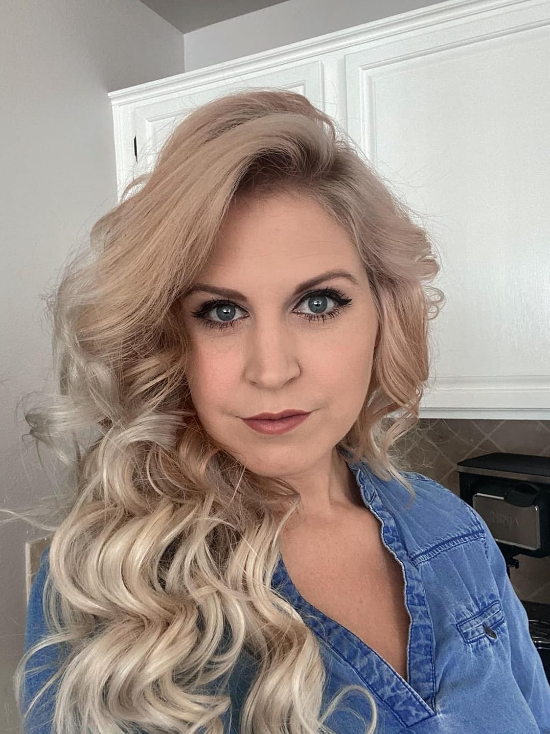 Customer photo review of Flat Weft Hair Extensions Virgin Hair Highlight Blonde #P18/613
