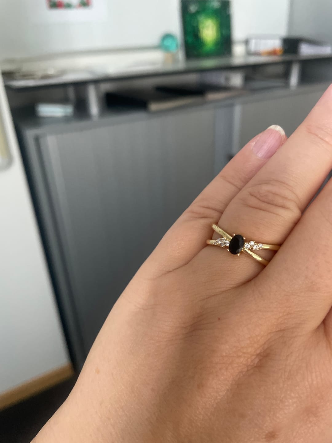 Customer photo review of Obsidian Ring - Doppelring