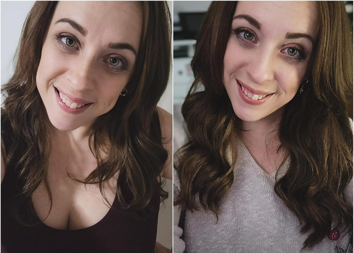 Customer photo review of Virgin Flat Weft Extensions Professional Human Hair Weft Dark Brown #4